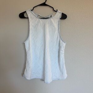 Cloth & Stone Anthropologie Chambray Light Blue Tank Top Tie Open Back Womens L
